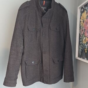 Dockers Men's Chocolate Wool Blend Field Jacket XL